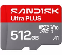 SANDISK Ultra Plus Class 10 microSD Memory Card, V10 - 512 GB