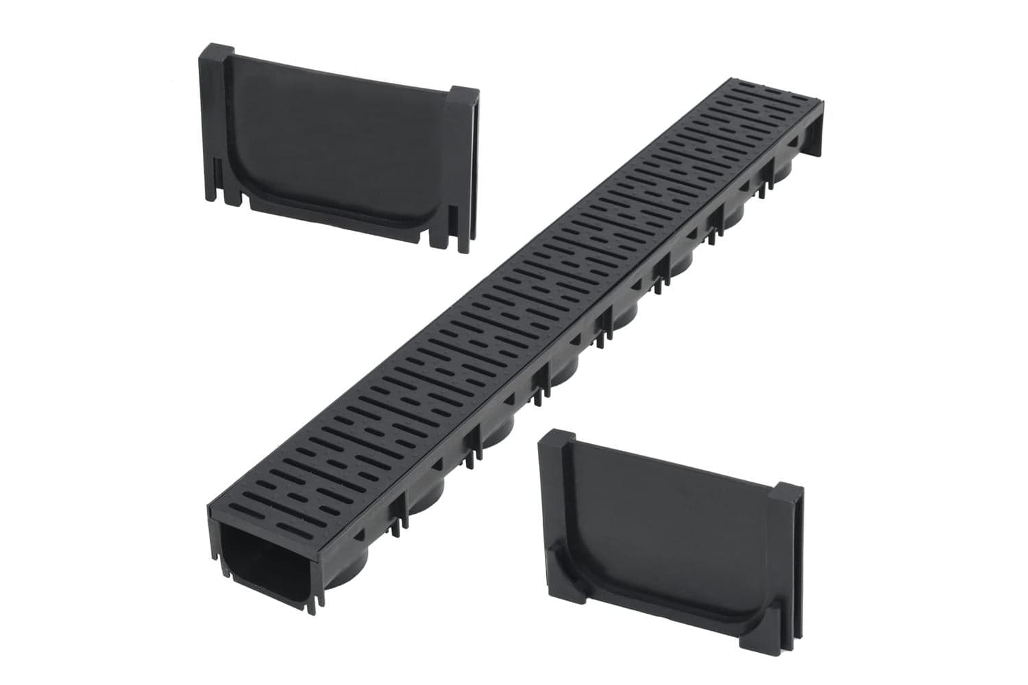 Vidaxl 142882 Drainage Channel Plastic 1 M