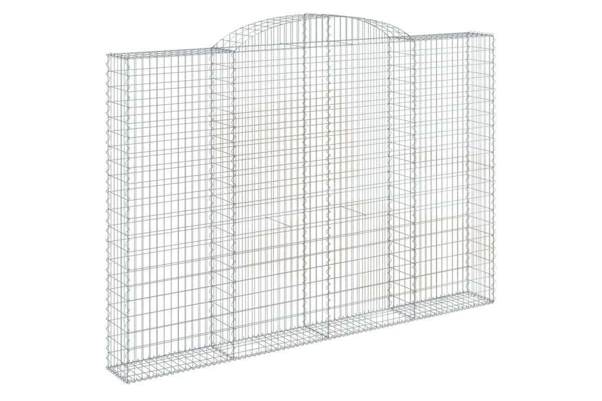 vidaXL 153510 Arched Gabion Basket 300x30x200/220cm Galvanised Iron