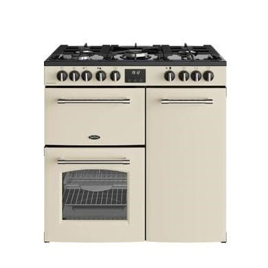 Refurbished Belling Farmhouse 90cm Dual Fuel Range Cooker - Cream