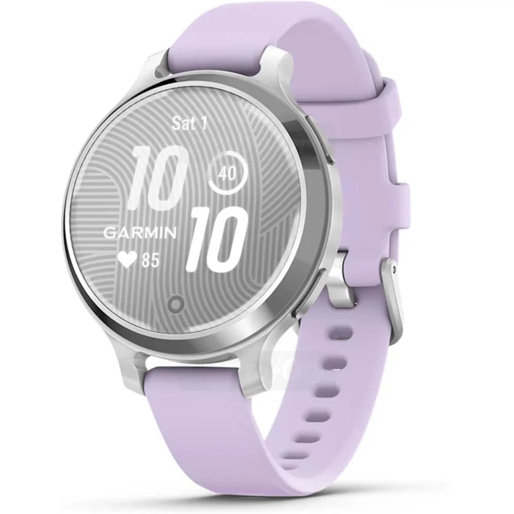 Garmin Lily 2 Active Smartwatch with Built-In GPS | Silver with Purple Jasmine