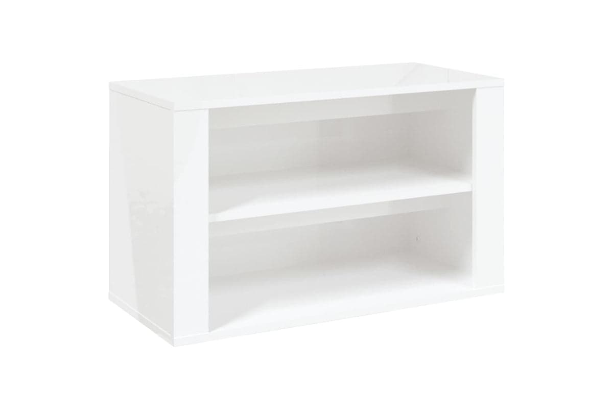 vidaXL 816898 Shoe Rack High Gloss White 75x35x45cm Engineered Wood