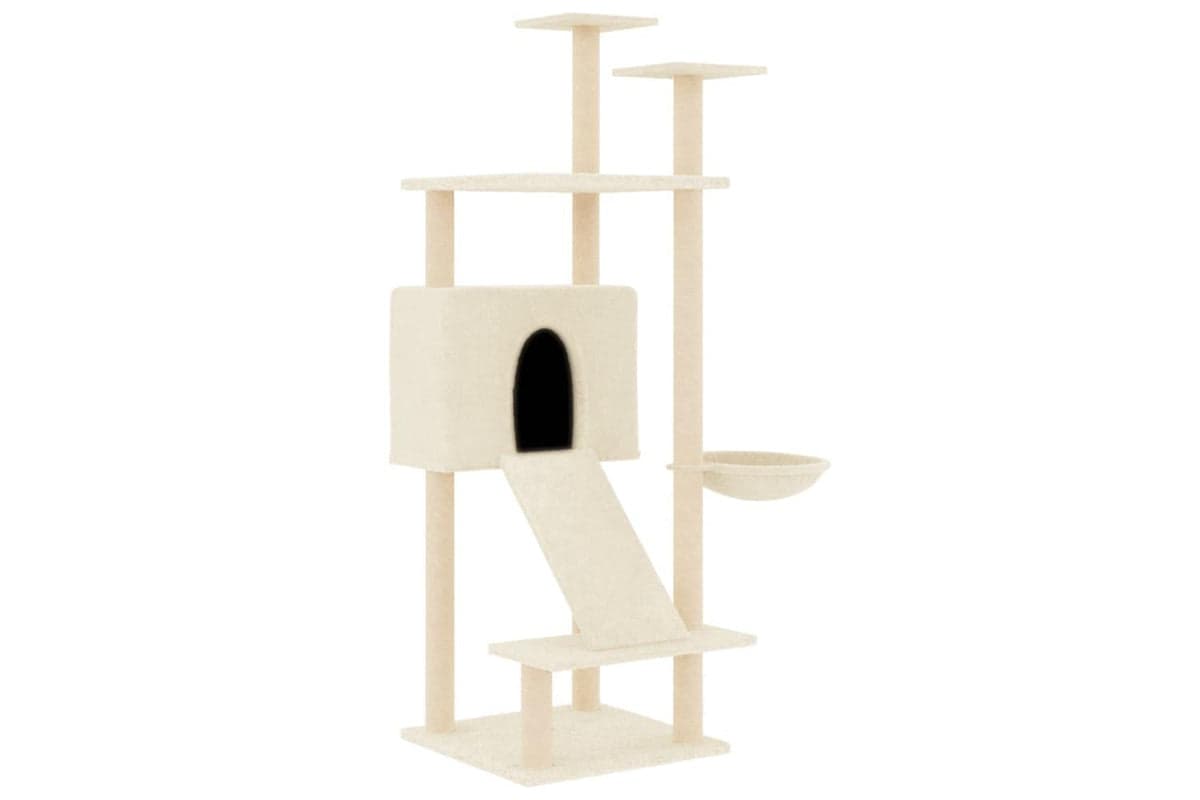 Vidaxl Cat Tree With Sisal Scratching Posts Cream 153 Cm