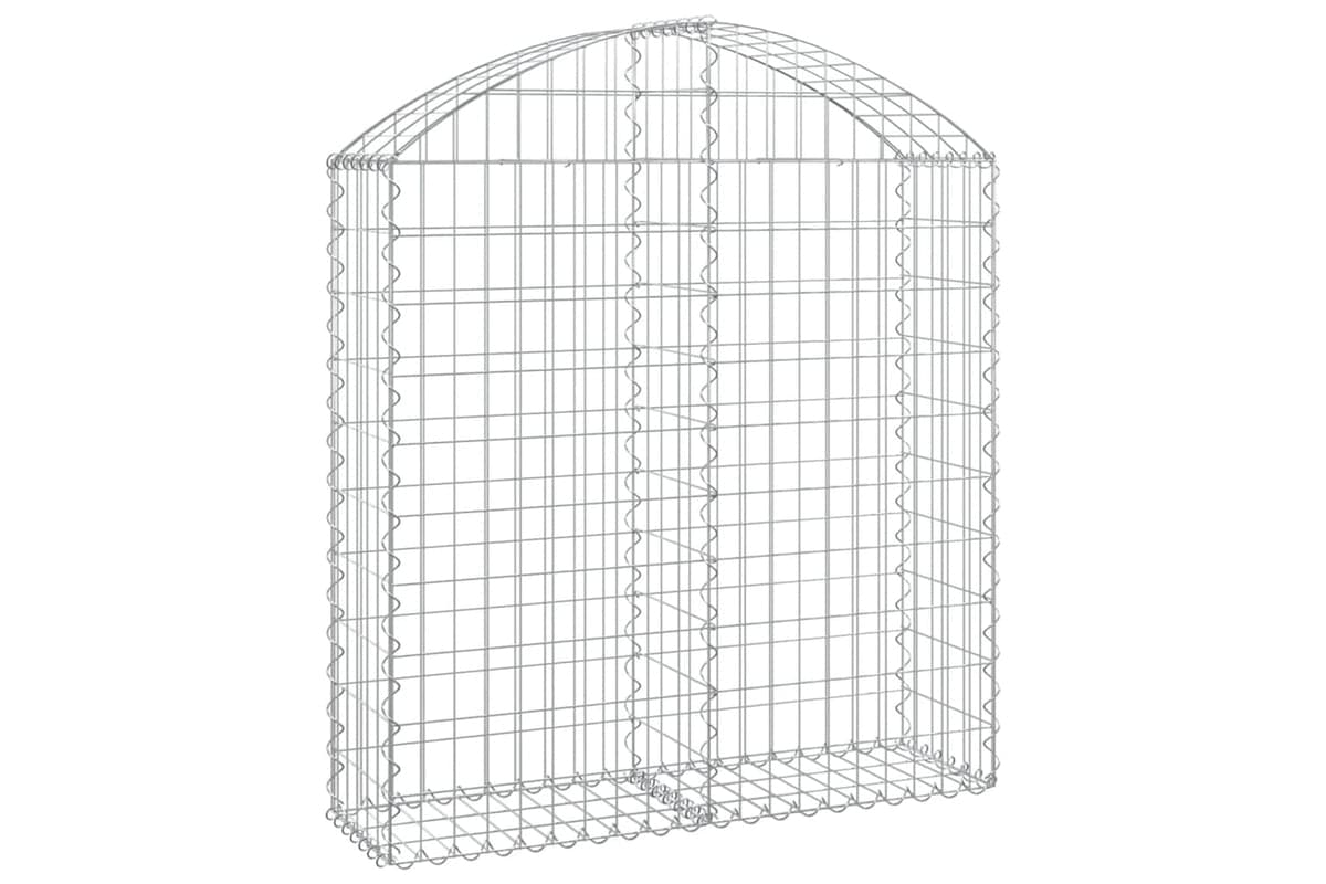vidaXL 153425 Arched Gabion Basket 100x30x100/120cm Galvanised Iron
