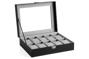 Songmics 10 Slots Watch Box | Black