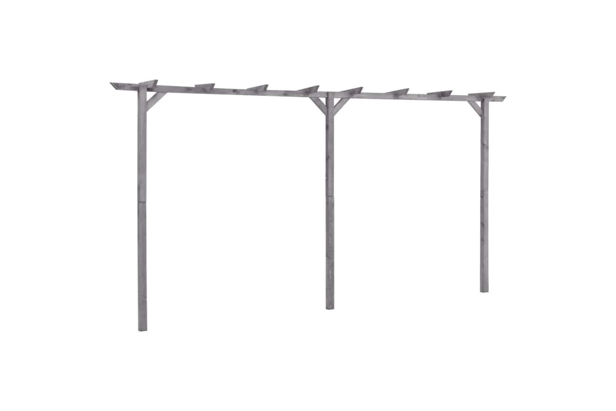 vidaXL 313568 Garden Pergola Grey 400x40x205cm Impregnated Pinewood