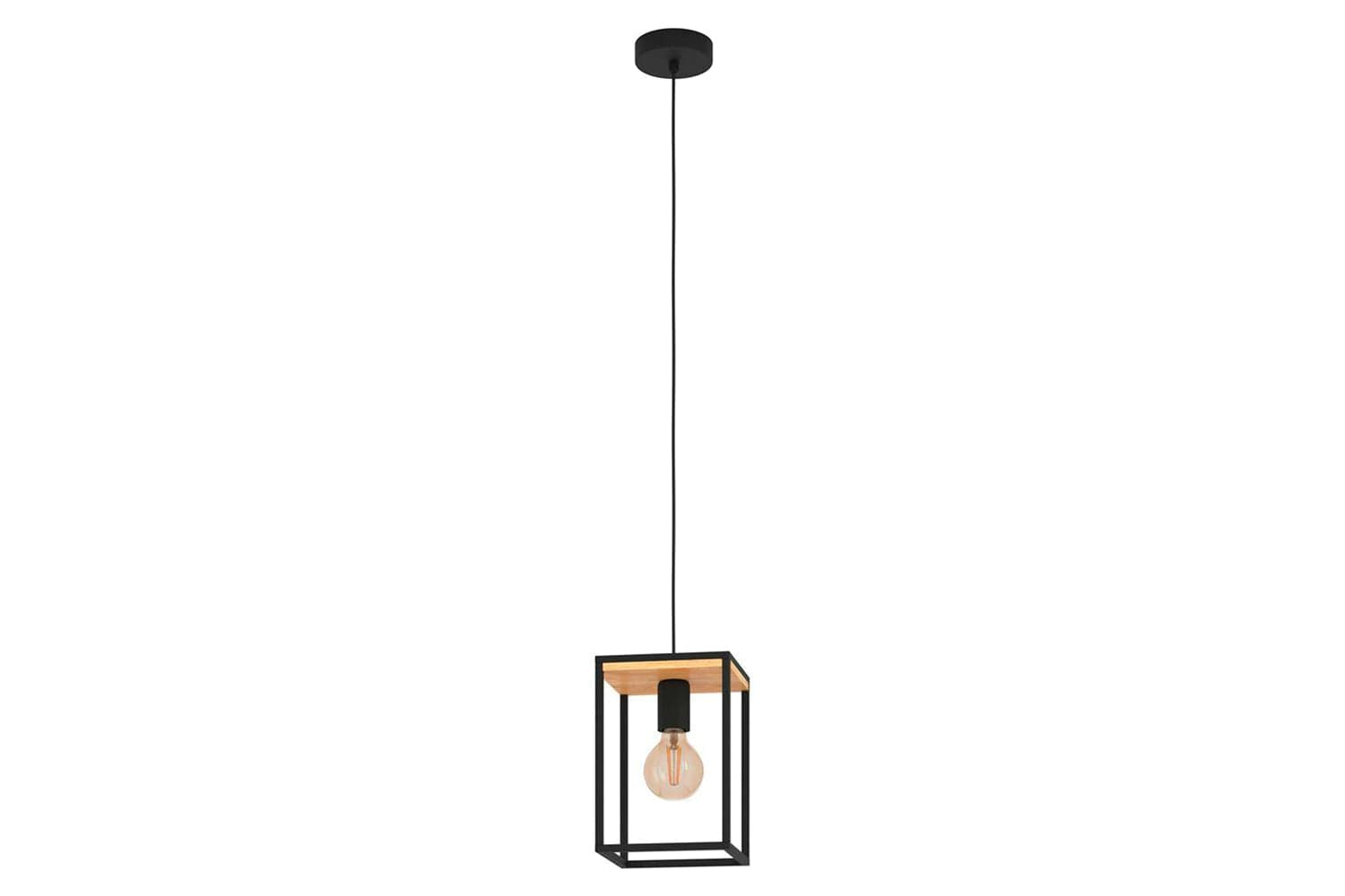 Eglo | Libertad Caged Pendant Light | Black/Brown