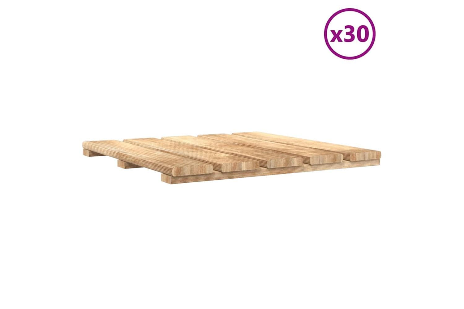 vidaXL 276437 30 Pcs Decking Tiles 50x50cm Wood Brown