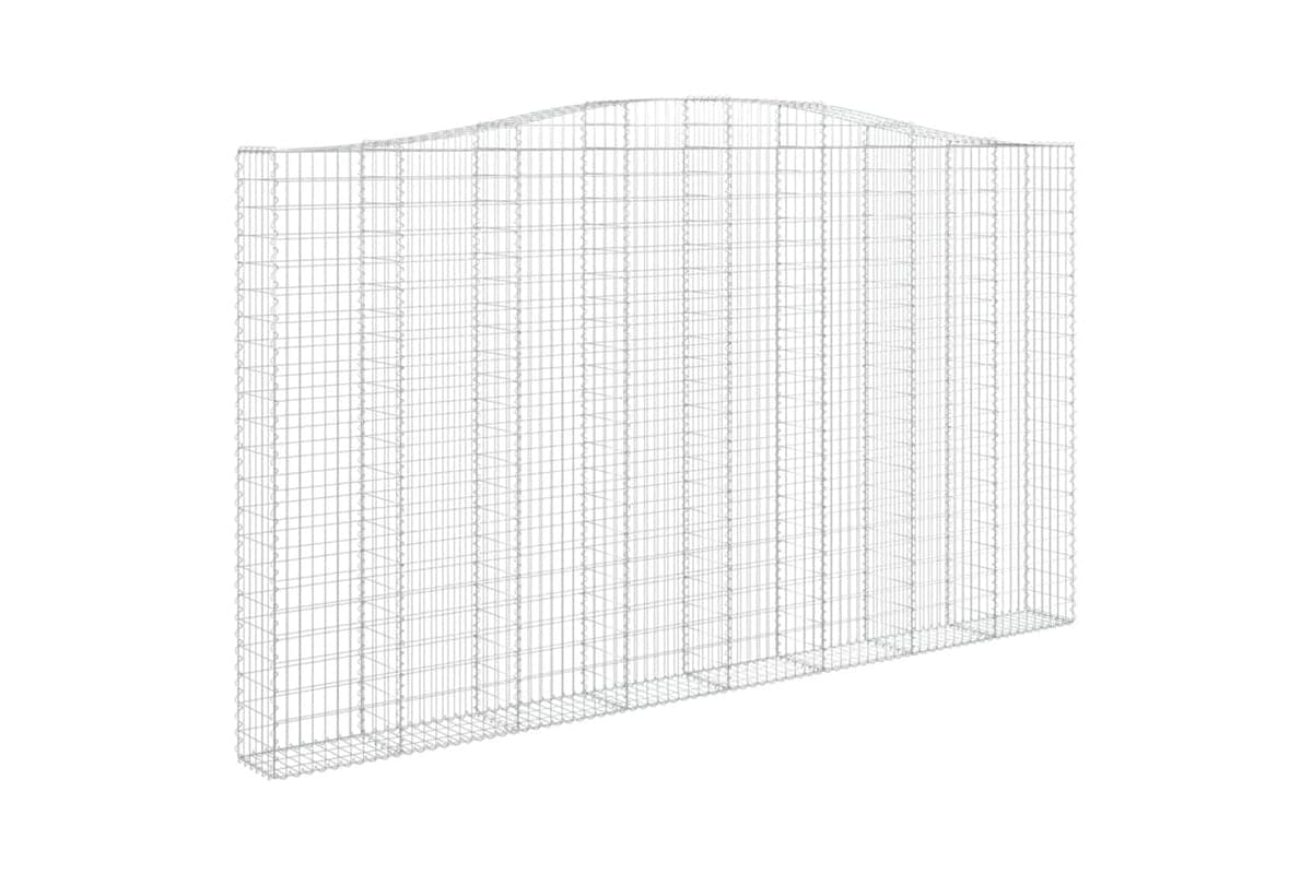 vidaXL 153411 Arched Gabion Basket 400x30x220/240cm Galvanised Iron