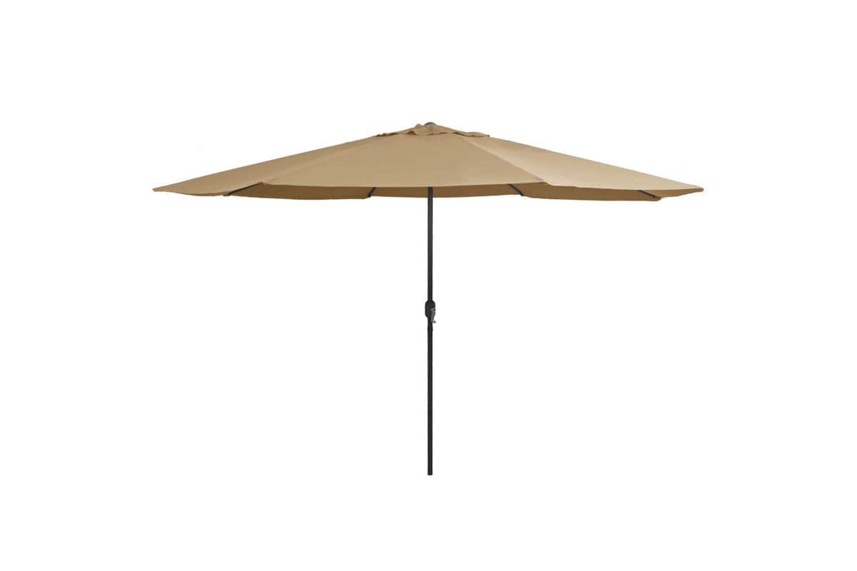vidaXL Outdoor Parasol With Metal Pole 390cm Taupe
