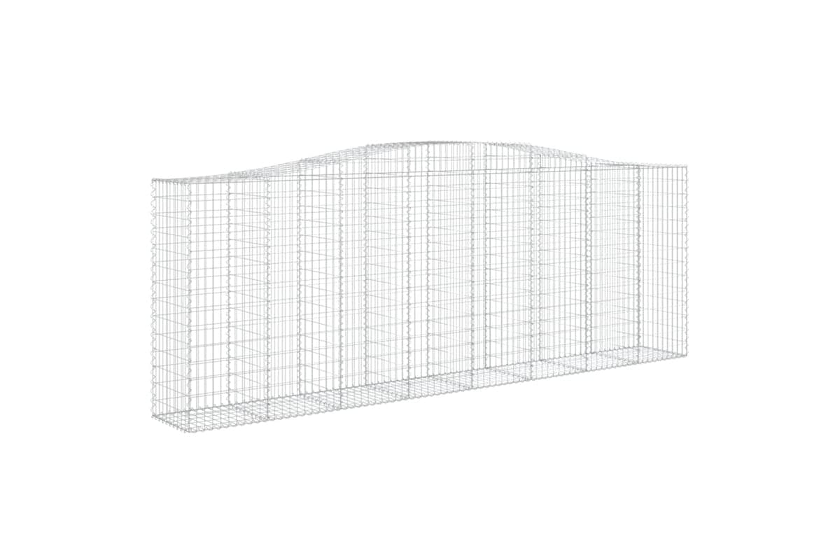 vidaXL 153417 Arched Gabion Basket 400x50x140/160cm Galvanised Iron