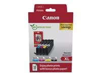CANON - CLI-551XL C/M/Y/BK Photo Value Pack - 4-pack - XL - yellow, cyan, magenta, black - original - ink tank / paper kit