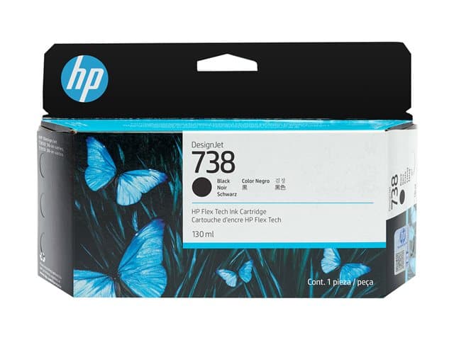 HP - 738 - black - original - DesignJet - ink cartridge