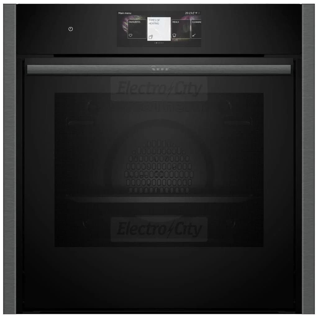Neff N 90 71 Litre Built-in Electric Slide & Hide Smart Oven | Grey