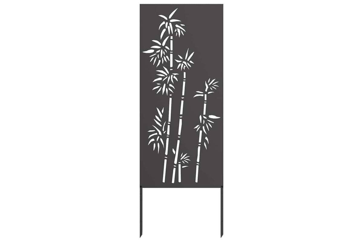 Garden Privacy Screen Black 50 X140cm Cold-rolled Steel