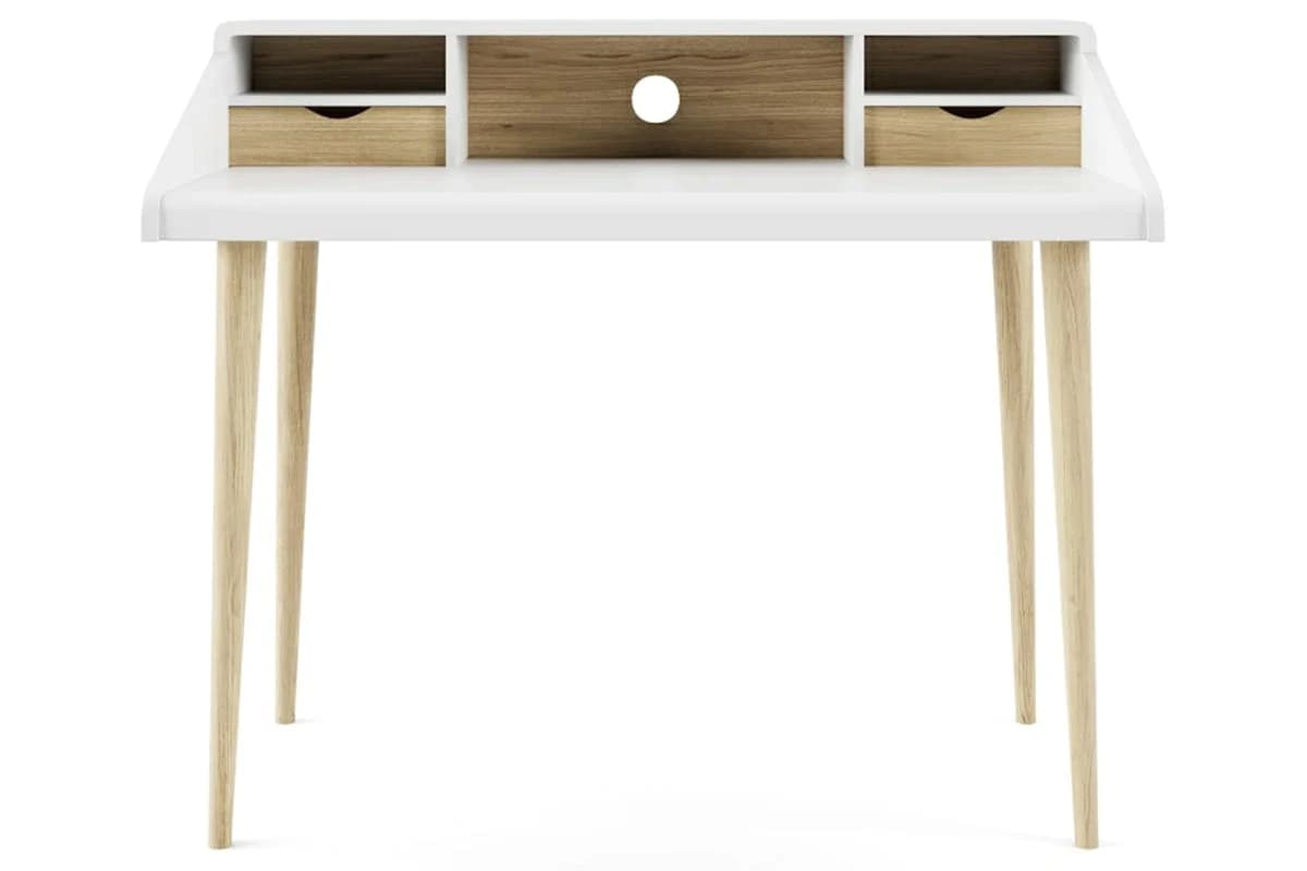 Dorel Yeovil Desk | Oak | White