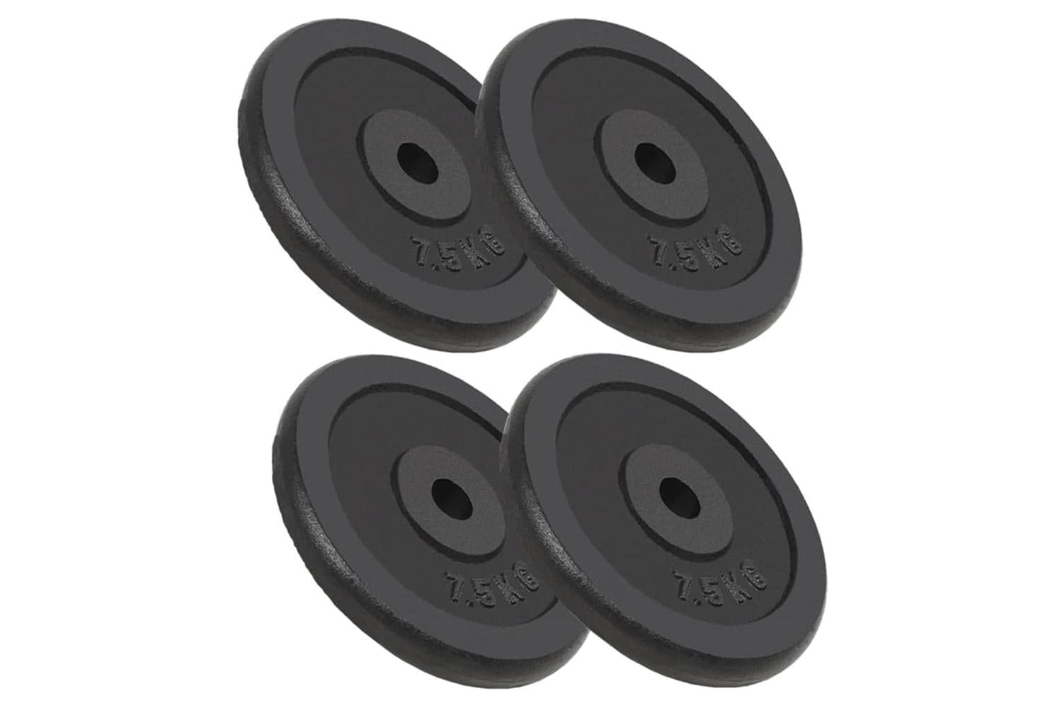 Vidaxl 91393 Weight Plates 4 Pcs 4x7.5 Kg Cast Iron
