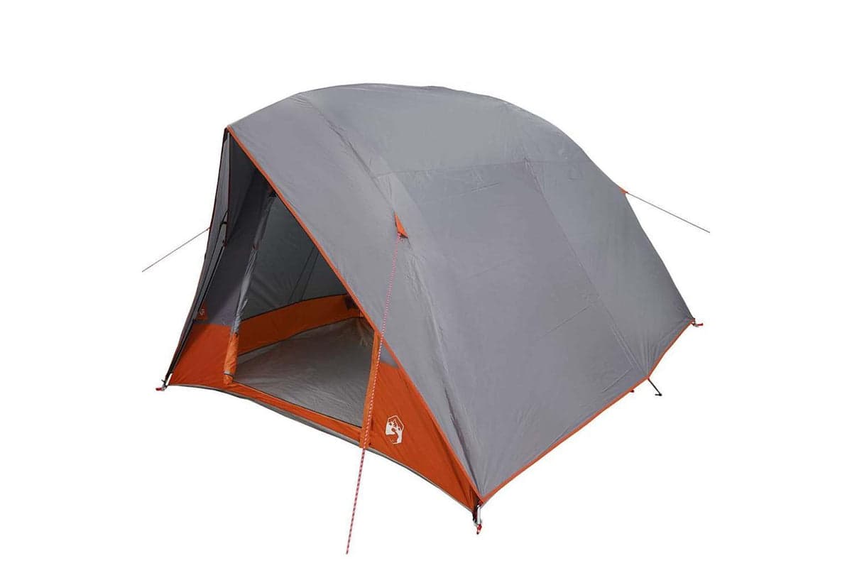 Vidaxl Camping Tent Grey And Orange 320 X 275 X 190 Cm Taffeta