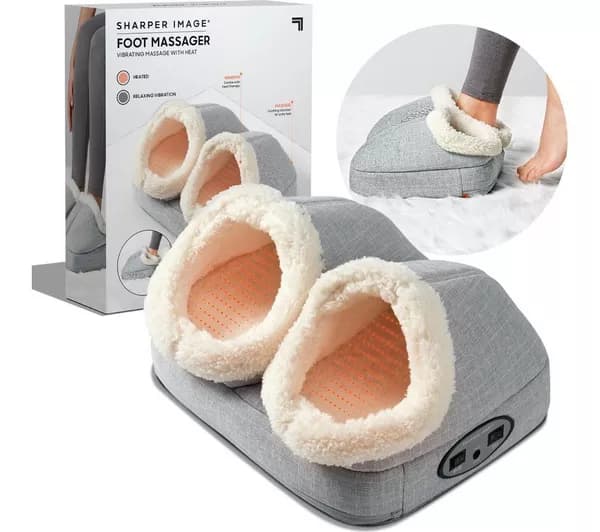 SHARPER IMAGE Personal Heated Foot Massager - Grey