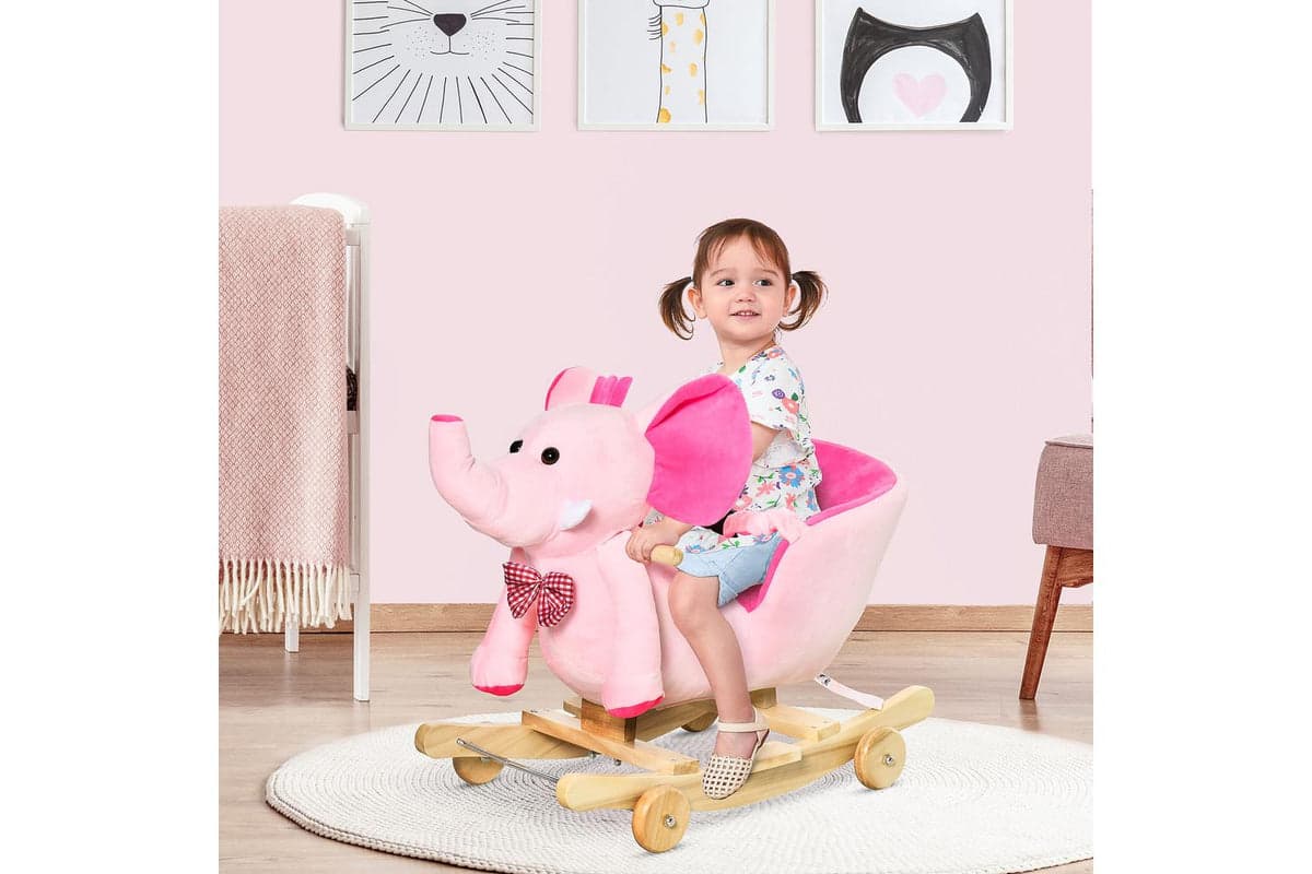 Homcom 330-067 Rocking Elephant | Pink