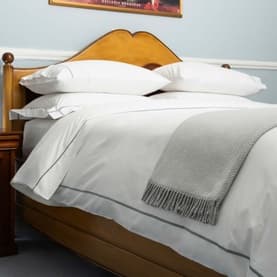 Sea Breeze Flat Sheet 310 Thread Count White-Grey