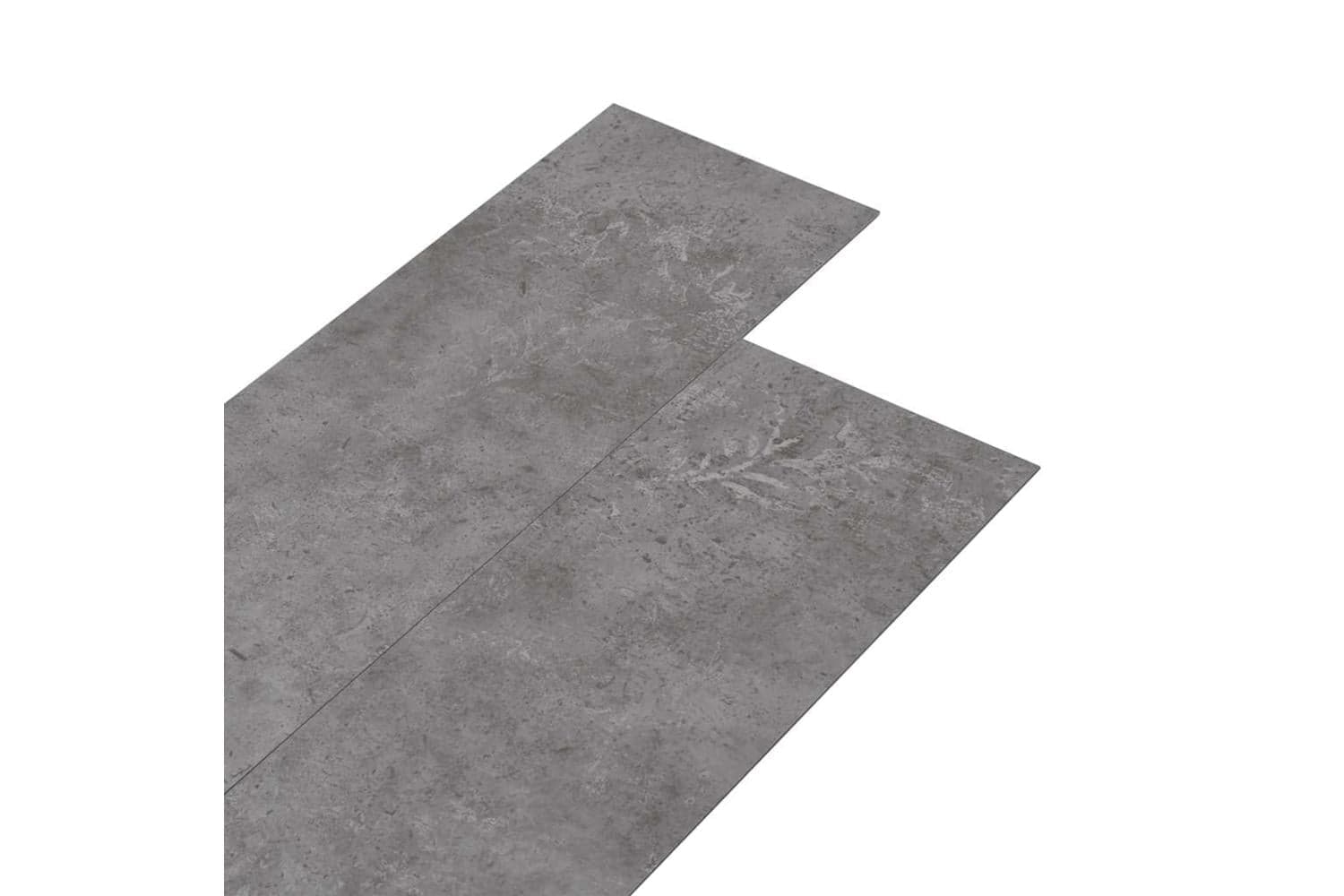 Vidaxl Pvc Flooring Planks 5.02 Sq M 2 Mm Self-adhesive Concrete Grey