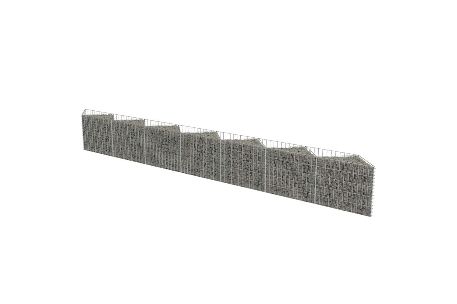 vidaXL 143572 Gabion Wall Galvanised Steel 450x30x50cm