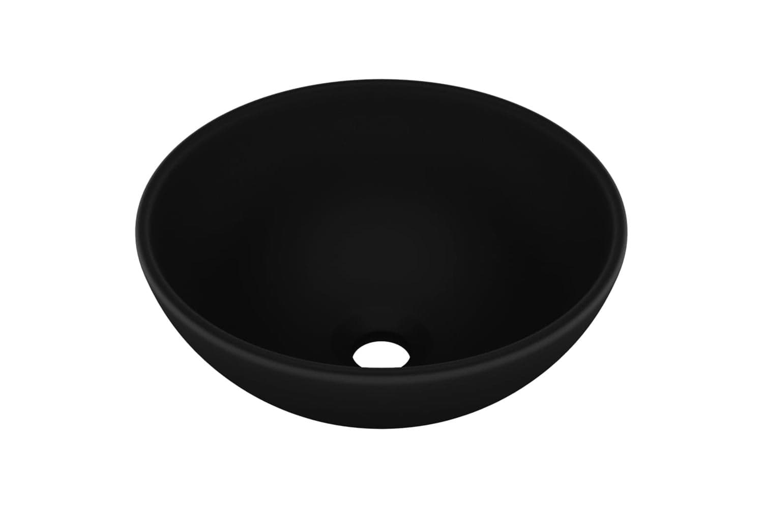 vidaXL 146975 Luxury Bathroom Basin Round Matt Black 32.5x14cm Ceramic