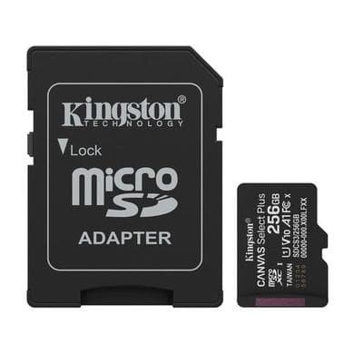 Kingston Canvas Select Plus 256GB microSDXC UHS-I Memory Card + microSD to SD adapter