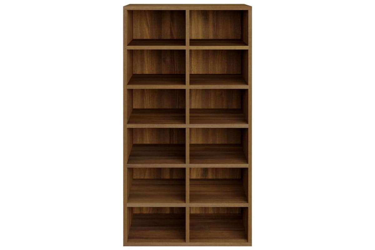 vidaXL 815311 Shoe Rack Brown Oak 54x34x100.5cm Engineered Wood