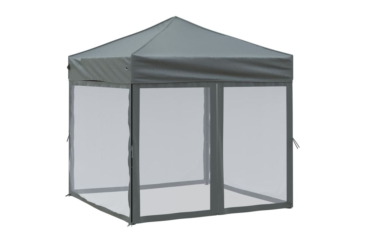 Vidaxl 93509 Folding Party Tent With Sidewalls Anthracite 2x2 M