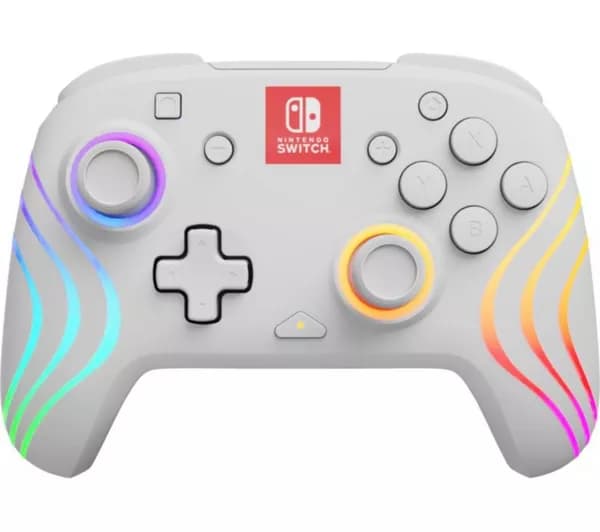 PDP Afterglow Wave Wireless Controller for Nintendo Switch - White