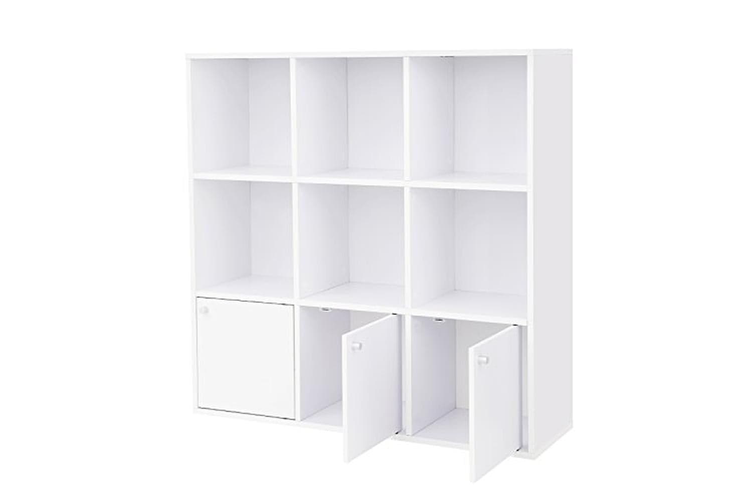 Vasagle LBC33WT Cube Shelf 3 Cupboard Doors | White