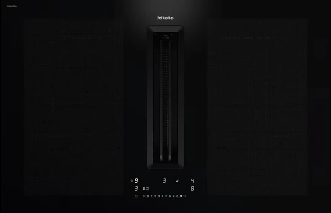 Miele 80CM 4 Zone Induction Hob - Black | KMDA7676FL-U