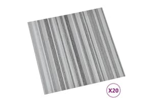 Vidaxl Self-adhesive Flooring Planks 20 Pcs Pvc 1.86 Sq M Light Grey