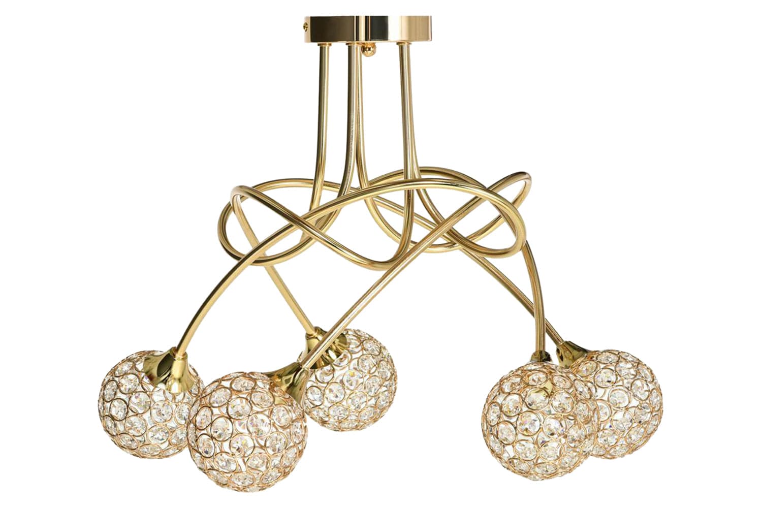 Homcom | Crystal Chandelier | Golden/Clear