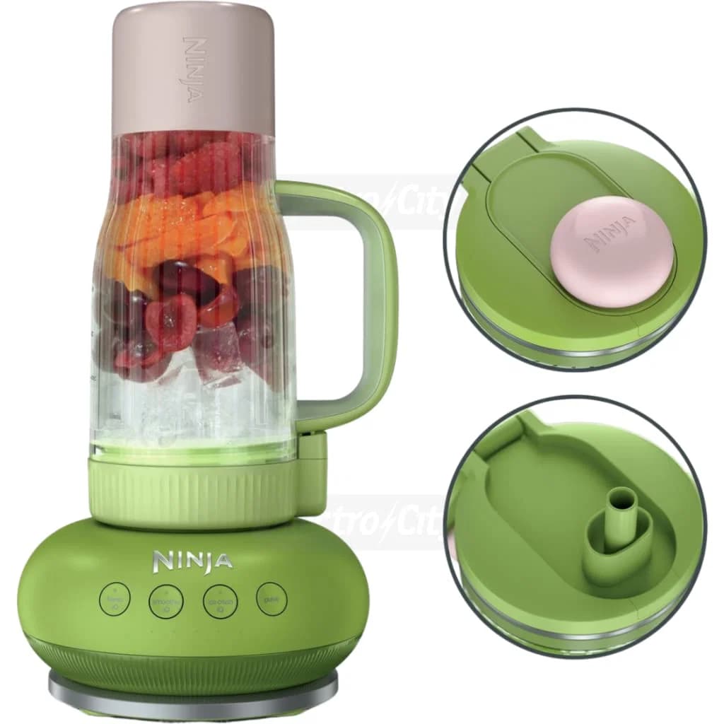 Ninja BlendBoss 710ml Tumbler Blender with Auto-iQ | Watermelon Bubblegum