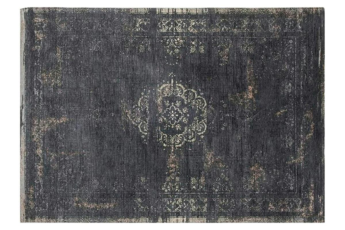 Louis De Poortere | Medallion Eco Rug | Mineral Black | 80 x 150 cm