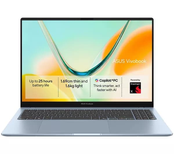 ASUS Vivobook S16 16" Laptop - Snapdragon X, 256 GB SSD, Blue