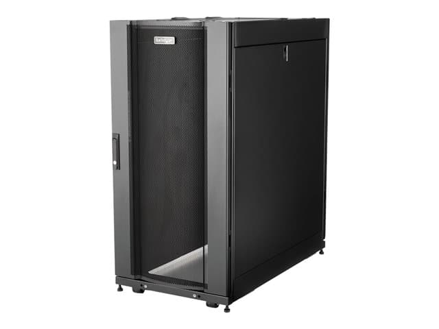STARTECH.COM - Startech 25U Server Rack Cabinet, 4 Post Adjustable Depth 7" to 35" Locking Vented Mobile/Rolling Network/Data/IT Equipment Enclosure w/ Casters/Hook & Loop Dell PowerEdge, HP ProLiant - 25U Rack Cabinet (RK2537BKM) - rack - 25U