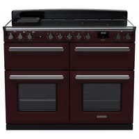 Rangemaster Estel Deluxe 110cm Induction Range Cooker - Bordeaux with Chrome Trim | ESDLB110EIPBOR/CM1