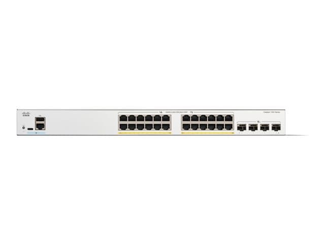 CISCO - (**REFURBISHED**) Cisco Catalyst 1300-24FP-4X - Switch - L3 - Managed - 24 x 10/100/1000 (PoE+) + 4 x 10 Gigabit SFP+ - rack-mountable - PoE+ (375 W) - remanufactured