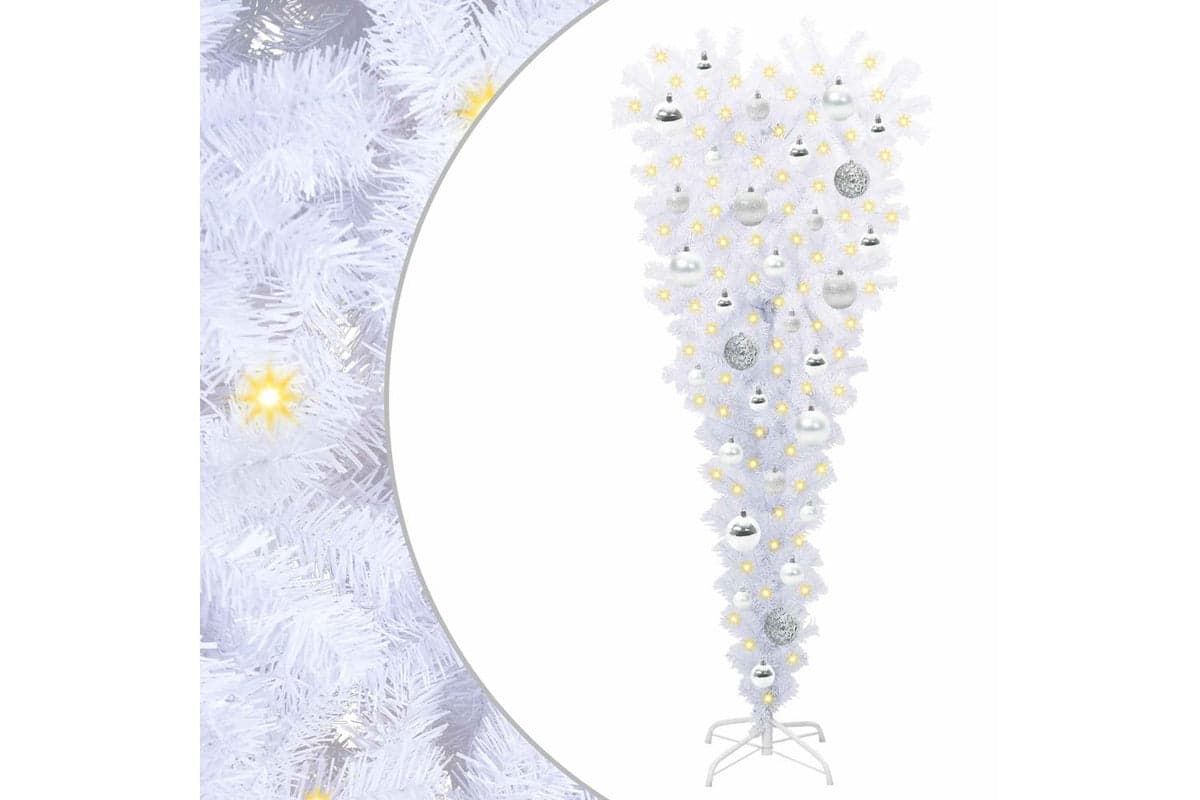 Vidaxl Artificial Christmas Tree With Stand White 120 Cm Pvc And Steel