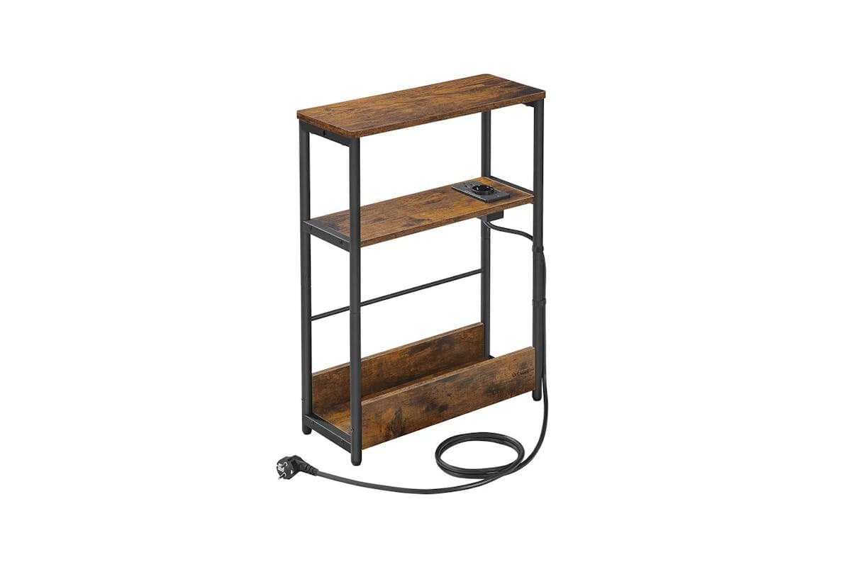 Vasagle End Table | Side Table | Chipboard And Steel | 18 X 45 X 58 Cm
