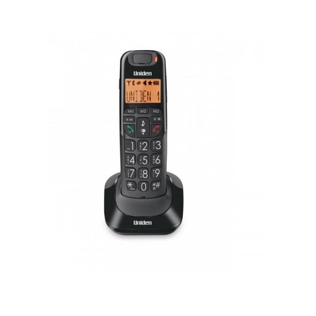 Uniden AT4105 Big Button Cordless Phone Black