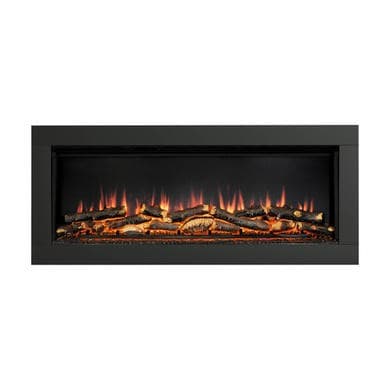 Be Modern Flare Avella Grande Black Inset Electric Media Wall Fireplace 45 Inch