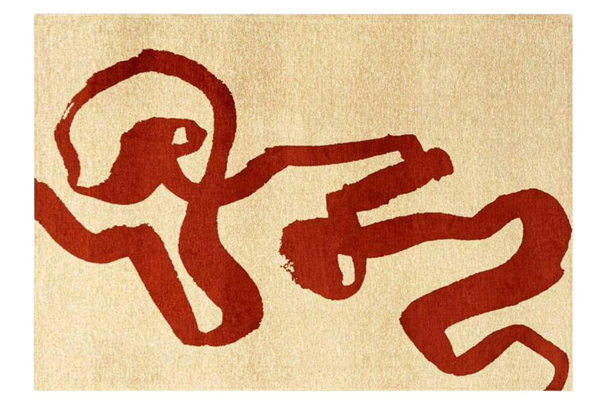 Louis De Poortere | Ribbon Imperial Eco Rug | Red/Beige | 240 x 340 cm