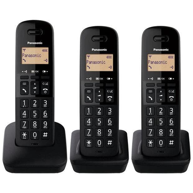 Panasonic KX-TGB 613 Cordless Trio Dect Phone - Black | TLB613TRI