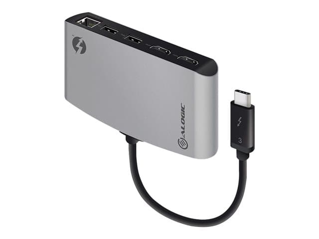 ALOGIC - ThunderBolt 3 Dual HDMI Portable Docking Station with 4K - docking station - Thunderbolt 3 - HDMI - 1GbE