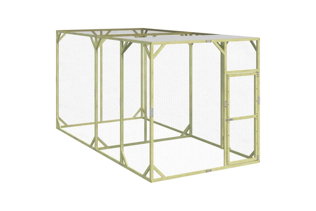 vidaXL 3102985 Chicken Coop 200x400x200cm Impregnated Solid Wood Pine